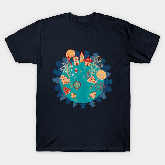 Fairytale Planet T-Shirt by Irina Skaska